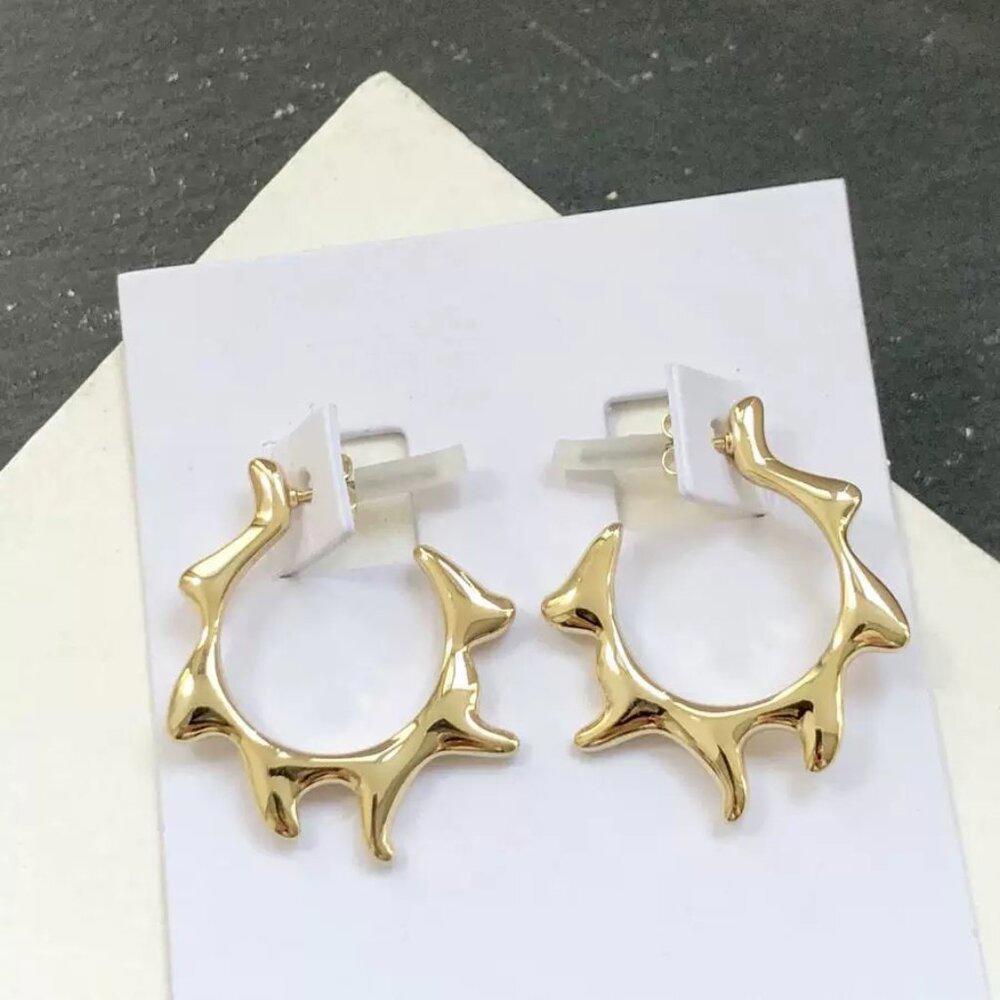 & Other Stories Flame Hoop Earrings